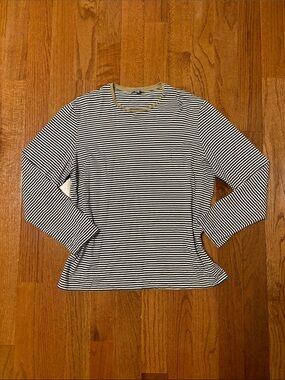 COS cotton striped longsleeve tee womens XL